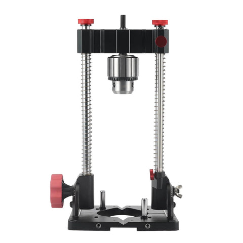Heavy-Duty Portable Drill Guide With One Half Inch Keyed Chuck, 0 To 60 Degree Adjustable Angle, aluminum head, wobble-free