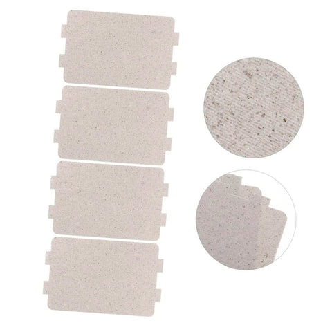 4 mica sheets from 7 Piece Microwave Waveguide Mica Sheet Insulation Kit For Microwave Repair Prevents Food Moisture Splatter Fits Most Models