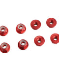 Tune Up Your Ride With These 8 Fresh Red M4 Flange Lock Nuts Built For 1 10 Scale Rc Cars Featuring Serrated Nylon Inserts And Lightweight Aluminum Wheels Upgraded Replacement Hardware, red aluminum nuts with serrated design.