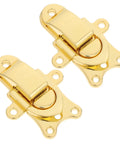 Retro Metal Duckbill Hasp Locks For Bags And Boxes With Secure Toggle Buckle Replacement Hardware For Easy Installation and vintage gold color.