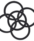 5-pack of 3 Inch Camlock Gasket Set, Buna N seals for cam and groove fittings, ideal for industrial fluid transfer and leak-free use.