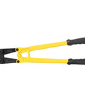 18 Inch Heavy Duty Bolt Cutter With Forged Steel Jaws And A Beefy Ergonomic Rubber Grip For Easy Leverage And Quick Cuts Through Chain Wire Bolts Rivets Fencing And Medium Padlocks, side view