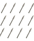 12 Pack Stainless Steel Archery Field Points 80 100 120 Grain Practice Arrow Tips designed for precise shooting with 4.2mm shafts.