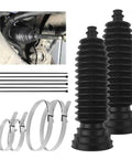 Two Pack Thick Silicone Tie Rod Boot Kit For Rack And Pinion Large Caliber Cuttable Inner Boots With Ties And Clamps Heavy Duty Steering Rack Boots Set For Easy Install And Better Sealing