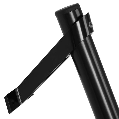 Universal Van Ladder 51 Inch Beefy Heavy Duty Aluminum Hook Over Ladder Rack For Ford E Series Chevy GMC Full Size Vans 1997 2024 Supports 300 Lb Capacity Rust Resistant And Easy Install black aluminum rack close-up