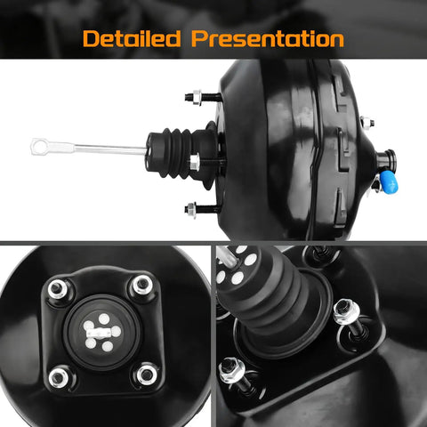 Detailed view of Premium Vacuum Power Brake Booster Compatible With Chevy And GMC Pickup Trucks 1988 To 1994 with dual diaphragm.