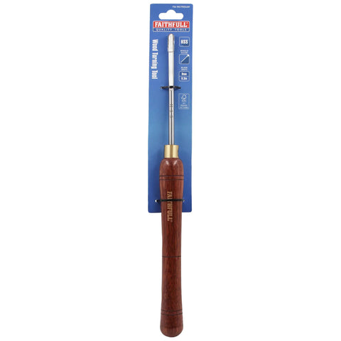 Pro Grade HSS Spindle Gouge Woodturning Chisel with walnut handle, 8 mm, ideal for lathe heavy stock roughing.