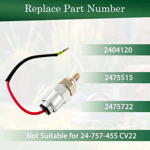 Carburetor Fuel Solenoid Kit Replacement For CV17-25 CV620-740 Engine With Part Numbers 2475722-S 2404120-S 2475515 view