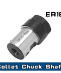 ER16 collet chuck shaft with 8mm bore, heavy duty collet chuck shaft spindle extension rod dials perfect alignment.