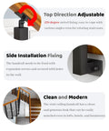 Badass Black Metal Square Stair Railing Kit Including 20 Pieces Adjustable Deck Guardrail Posts For Indoor Outdoor Steps Patio Terrace No Fuss Diy Setup highlighted with adjustable top direction features.