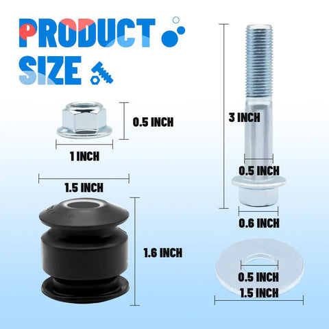 Product dimensions of Golf Cart Rear Arm Bushing Mounting Kit For Yamaha G And E G16 G19 G20 G21 G22 G23 G27 G28 G29