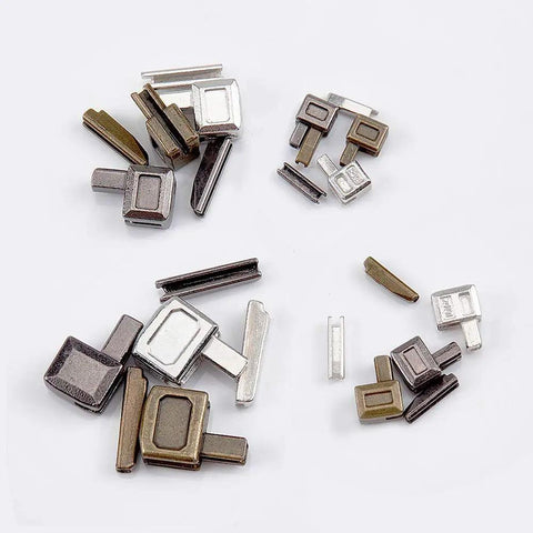 24 Piece Metal Zipper Latch Slider Retainer Kit In Three Colors With Size 3 5 8 10 Insertion Pins Zipper Bottom Stopper Kit