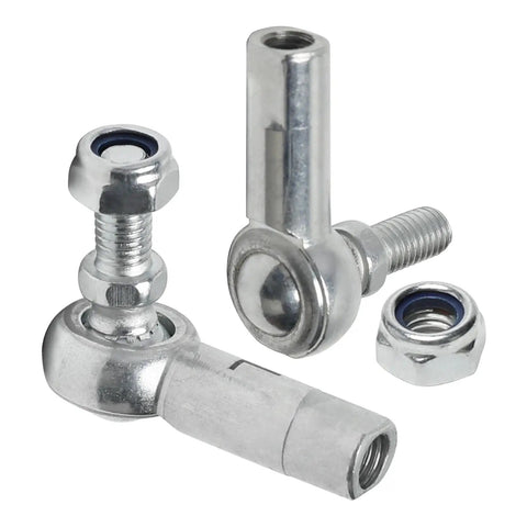 4-Pack M8 Rod End Bearings 1.25mm Thread 8mm Bore Ball Joint for ATV Go Kart Quad Drift Trike Mini Bike Golf Cart Left And Right Hand Thread Durable Steel Construction, with nuts