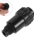 Two Pack Air Compressor Oil Plug Connector Set For Threaded Pipe Fittings Breather Vent Nozzle Kit Pump Parts And Vibration Reduction For Quick Tire Inflation And Inflatable Gear black threaded adapter close-up