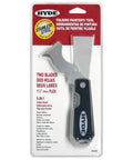 Dual Blade Folding Painter Tool Five In One Stainless Steel Multi Tool with Flexible Putty Knife in packaging