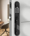 Keyless Entry Door Knob Set Matte Black For Exterior Front Door Reversible For Left Or Right Hand Includes Keyless Passcode Auto Lock