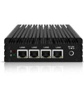 Badass Little Firewall Rig With Four 2.5GbE Ports For Rock Solid OPNsense Routing And Serious Network Security Mini Pc J3710 Quad Core Aes-Ni rear view with four LAN ports