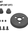 48P 86T Spur Gear Set Beefed Up With 19T And 21T Pinions For 1 By 10 RC Cars Upgrade Kit Compatible With Traxxas Slash 2WD Rustler