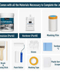 2K Epoxy Bath Tub Paint And Sink Refinishing Kit With Twenty Times Thicker Formula, High Gloss White Finish supplies