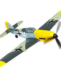 Model of RC airplane with yellow nose and black propeller, compatible with Rear Landing Gear Replacement Kit for Volantex RC Planes, 2 Pieces.