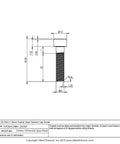 Pack Of Eight M8 1.25 X 35mm Socket Head Cap Screws Grade Two Polished Titanium Bolts detailed technical drawing.