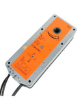 Badass Bf24 Damper Actuator And Valve Controller Ac Dc 24 Volt With 12 Nm To 18 Nm Torque For Industrial Hvac showing orange and silver design.