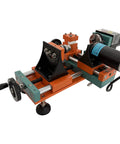 Yokoma Dual Motor Mini Wood Lathe 350W Variable Speed 220V Desktop Machine For DIY Beads, Models, And Soft Metal Turning 1200-3000 Rpm Stepless Craft Tool, compact design with dual motors and controls.