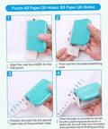 Step-by-step guide using Six Hole Paper Punch For A4 A5 Notebooks Portable Metal Puncher 6mm Holes Handles Up To Five Sheets