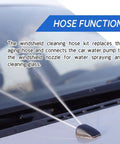 Ultimate Windshield Washer Hose Kit Four Meter Length With Twelve Connectors spraying water on car windshield