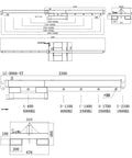 Heavy Duty Bidirectional Telescoping Forklift Jib Boom 5 Ton Crane Attachment technical drawing with dimensions.