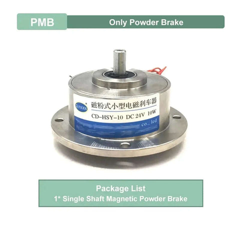 Heavy Duty Micro Magnetic Powder Brake Clutch for Industrial Motors 1800 RPM, Torque 0.5 to 10 Nm, Load 0.05 to 1 Kg, front view