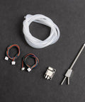 Components of Pro-Grade Airspeed Sensor Kit For RC Drones With Digital Pitot Tube, including tubing, wiring, and sensor module.