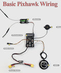 F450 DIY Drone Kit For Beginners And Pros With Frame, Pixhawk Flight Controller, GPS, Power Module, ESCs, Brushless Motors, Props, Battery, Accessories, Plus Comprehensive Guide Book And Training Video - Basic Pixhawk Wiring Diagram