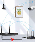 Image showing 2.5K 5MP WiFi Security Camera System Outdoor Expandable 16CH NVR Supports Up To 8MP 500GB HDD, spotlight connection.