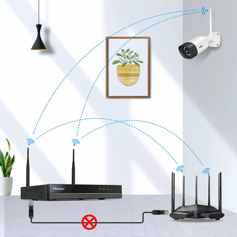 Image showing 2.5K 5MP WiFi Security Camera System Outdoor Expandable 16CH NVR Supports Up To 8MP 500GB HDD, spotlight connection.