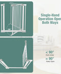Extra Wide 57 To 59.8 Inch Baby Gate For Doorways And Stairs, pressure mount with auto close feature, open view