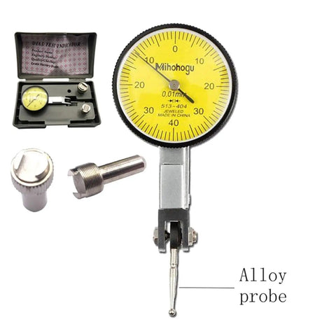 Precision 200mm Universal Small Dial Indicator With Magnetic Stand Base Holder 0-0.8mm Range 0.01 Dial Readout For Accurate Equipment Calibration And Pro Grade Measurement In Manufacturing And Workshop, alloy probe