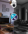 Wireless WiFi Light Bulb Camera 3MP Security Camera With 360 Degree Pan Tilt in day and night mode indoors