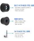 136 Piece Cutting Board Feet Kit With Stainless Steel Screws Non Slip Rubber Bumpers shown in material details image