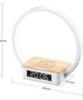 All In One Touch Desk Lamp With Alarm Clock Qi Wireless Charger And Wake Up Light Three Hue Settings Eye Caring LED