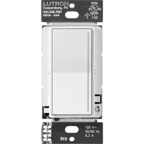 Sleek White Companion Dimmer Switch Designed For No Sweat Multi Location Wiring And Flawless Pairing With Sunnata Pro LED Plus Controllers Chill Smooth Dimming Easy Retrofit Fix front view