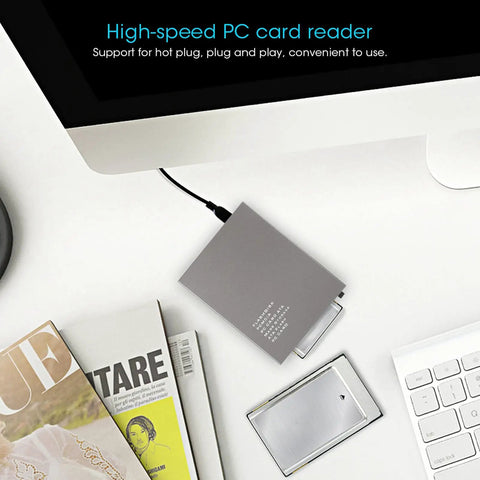 Card Reader For PCMCIA USB 2 0 Plug And Play No Fuss Adapter Industrial Grade Card To USB Converter on desk setup