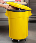 Replacement Casters For Brute Trash Bin Dollies Set Of 5 3 Inch Swivel Stem Wheels With 375 Lbs Capacity Per Set Compatible With FG264000BLA 2640 And 1867534 Models Quick And Secure Install With One And Three Eighths Inch Grip Ring Stem And Seven