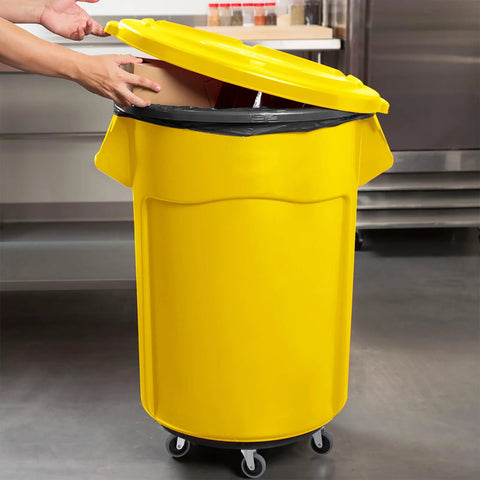 Replacement Casters For Brute Trash Bin Dollies Set Of 5 3 Inch Swivel Stem Wheels With 375 Lbs Capacity Per Set Compatible With FG264000BLA 2640 And 1867534 Models Quick And Secure Install With One And Three Eighths Inch Grip Ring Stem And Seven
