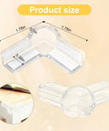 12 Pack Clear Corner Protectors Baby Proof Furniture Edge Bumpers Invisible Tot Safe Shields showing product size dimensions 1.78x0.39 inches.