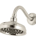 Marielle Single Function Raincan Showerhead With Included Shower Arm And Brushed Nickel Flange Wide Rain Spray 2.0 GPM