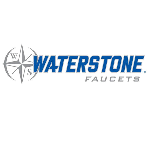 Waterstone Faucets logo with a compass design, showcasing branding for kitchen and bath fixtures.