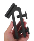 Fish Tank Water Hose Clip Holder For Aquarium Hose Clamp Made Of ABS Plastic Sturdy And Wear Resistant shown in hand for size