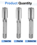 Three Piece M24 X 3 Hand Tap Set High Speed Steel Taps For Taper Plug And Bottom Threads Right Hand Metric Threading Tools DIY