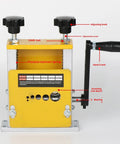 Handy Portable Wire Stripping Tool Crafted From Durable Metal For Reliable Home And Workshop Use, showing manual hand crank and adjustable knobs.
